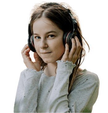 Image refers to Girl Wearing headphone