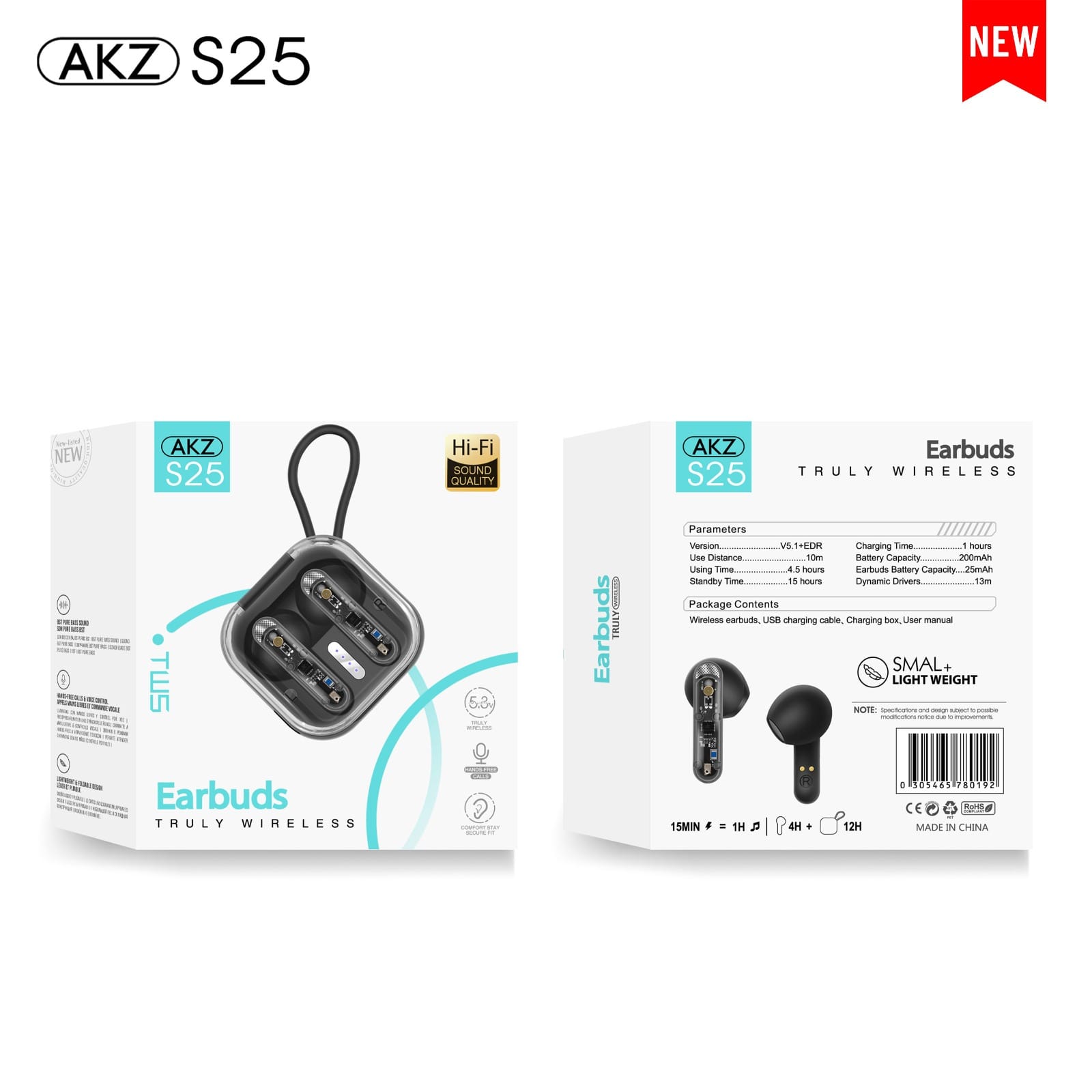 AKZ S25 True Wireless Earbuds - Image 6